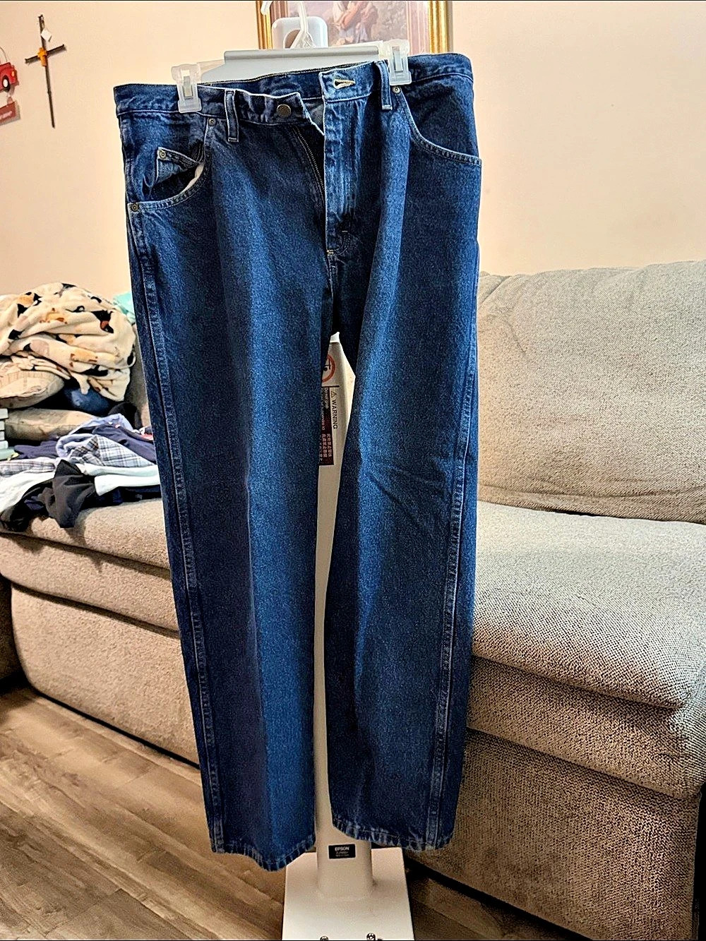 Wrangler Relaxed Fit Straight Leg Jeans Blue